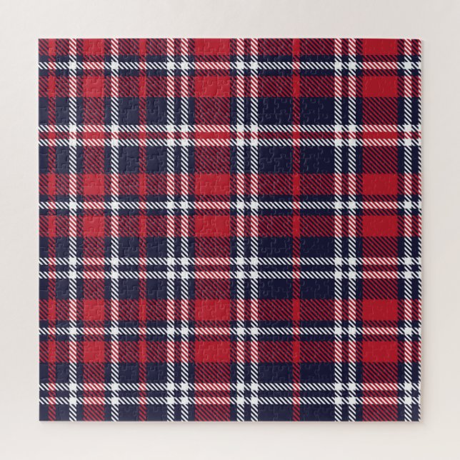 Rote Marine Asymmetrische Karo-Textur (Vertikal)