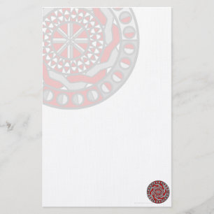 Rote Maschinen-Stationery Briefpapier