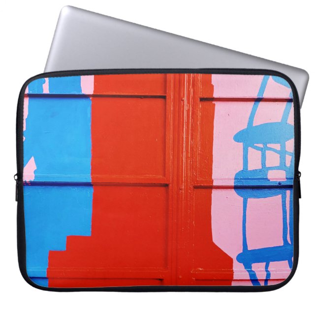 Rote Mauer Laptopschutzhülle (Vorderseite)