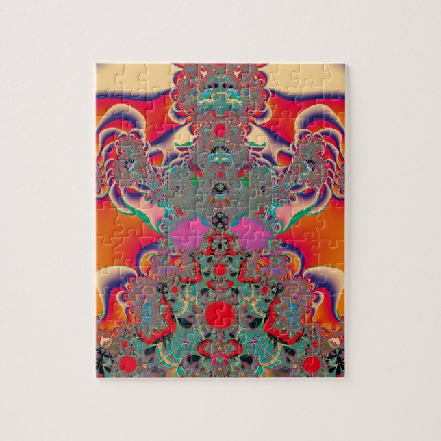Rote Meditations-Fraktal-Abstrakte Kunst (Vertikal)