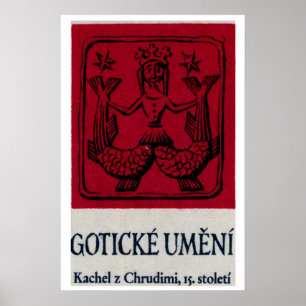 Rote Meerjungfrau - Streichholzschachtel-Druck - T Poster