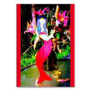 Rote Meerjungfrau Tischnummer