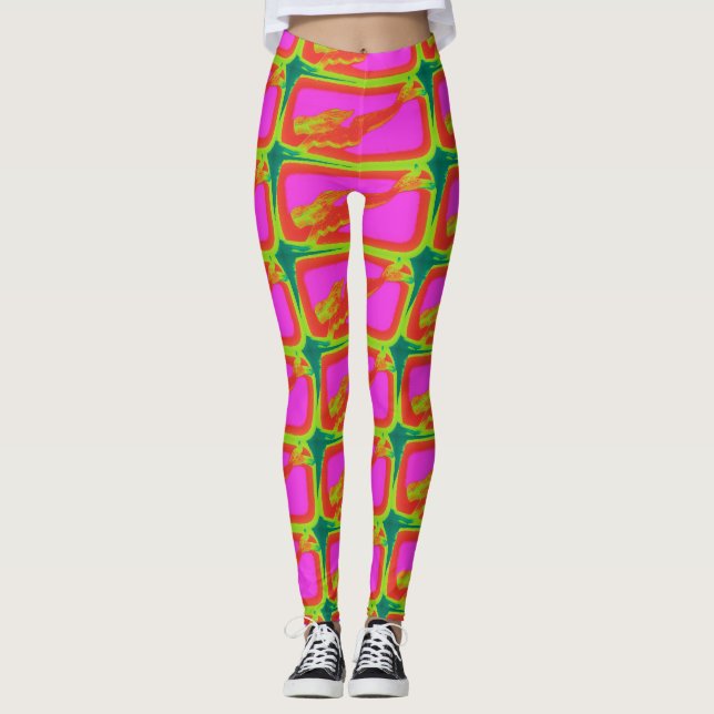 Rote Meerjungfrauen Leggings (Vorderseite)