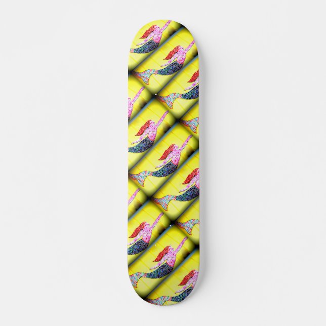 Rote Meerjungfrauen Skateboard (Vorne)