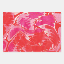 Rote Merry Marmor Wrapping Paper Sheets