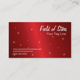 Rote metallische und Stern-Visitenkarte Visitenkarte