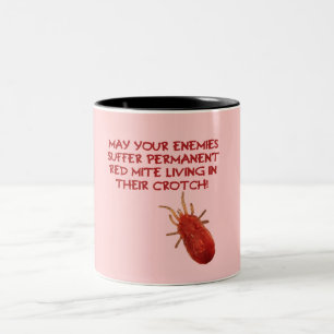 Rote Milbe Zweifarbige Tasse