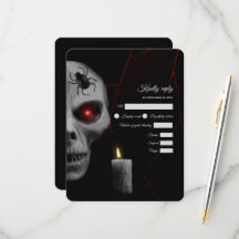 Rote Mit Augen Skull Gothic Spider Candle - Dunkle