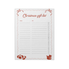 Rote moderne minimalistische Weihnachtsgeschenk-Ei Notizblock
