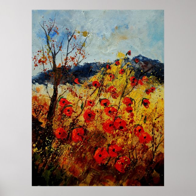 Rote Mohn in der Provence 450108 Poster (Vorne)