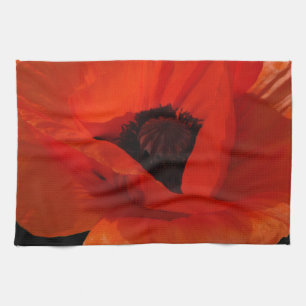 Rote Mohn-Makro Handtuch