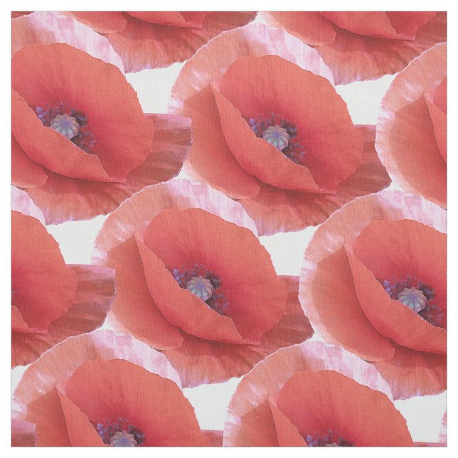 rote Mohn. Stoff (Muster)