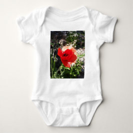 Rote Mohnblume Baby Strampler