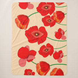Rote Mohnblume Blume Sherpadecke