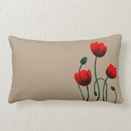 Rote Mohnblume Lendenkissen