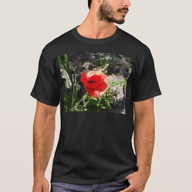 Rote Mohnblume T-Shirt (Vorderseite)