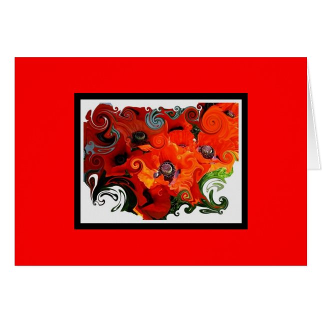 Rote Mohnblumen (Vorderseite (Horizontal))