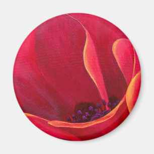 Rote Mohnblumen-Blumen-Malerei - multi Magnet