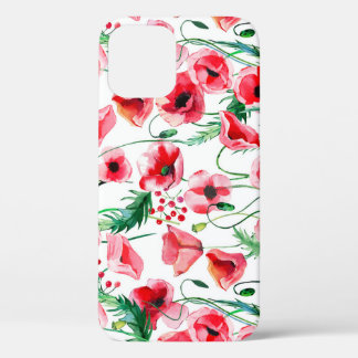 Rote Mohnblumen: Blumenbilder in Aquarellen Case-Mate iPhone Hülle