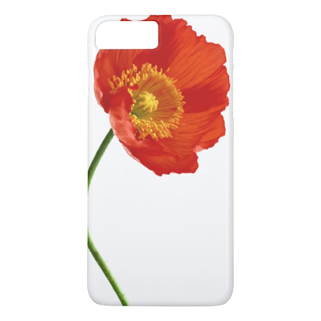 Rote Mohnblumen-Einfachheit Case-Mate iPhone Hülle (Rückseite)