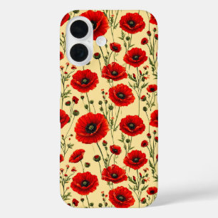 Rote Mohnblumen Florale Ästhetik Geschenkideen für iPhone 16 Hülle