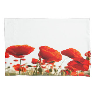 Rote Mohnblumen Kissenbezug
