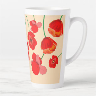 Rote Mohnblumen Milchtasse