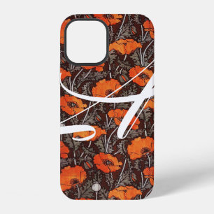 ROTE MOHNBLUMEN Mohn Blumen Monogramm Schwarz Weiß iPhone 12 Hülle