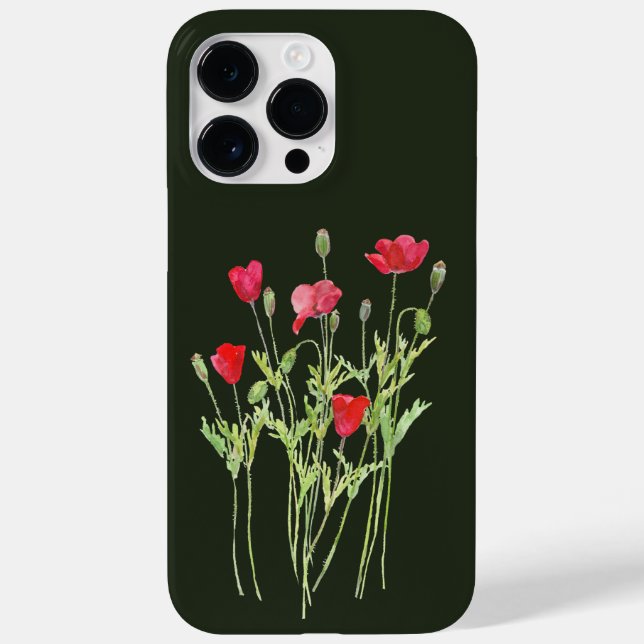 Rote Mohnblüte, Sommerwiese, wilde Blume Case-Mate iPhone 14 Pro Max Hülle (Rückseite)