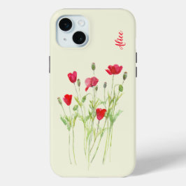 Rote Mohnblüte, Sommerwiese, wilde Blume Case-Mate iPhone Hülle