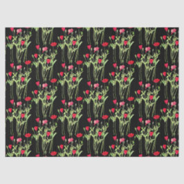 Rote Mohnblüte, Sommerwiese, wilde Blume Seidenpapier