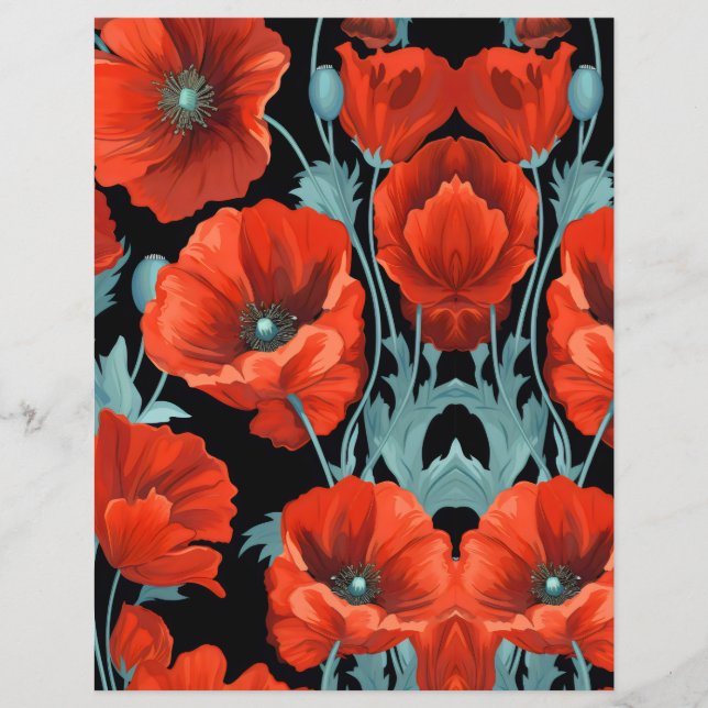 Rote Mohnblüten SCV 25 (Vorderseite)