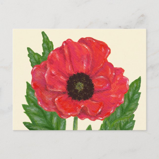 Rote Mohnkarte Postkarte (Vorderseite)