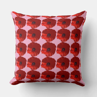 ROTE MOHNKLATSCH MOHN BLUME KISSEN