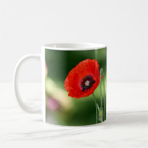 Rote Mohnsamen Tasse