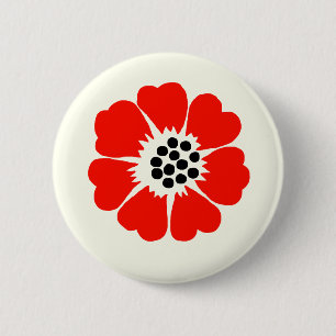 Rote Mohntaste Button