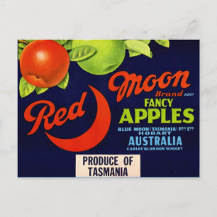 Rote Mond Äpfel Postkarte