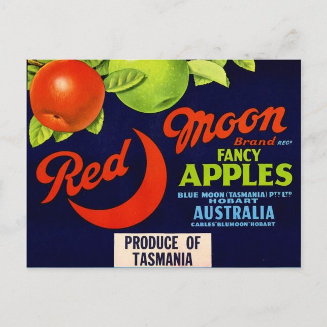 Rote Mond Äpfel Postkarte (Vorderseite)