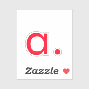 Rote Monogramm Anfangsbuchstaben Modernes Schlicht Aufkleber