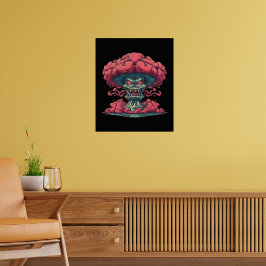 Rote Monster-Explosion-Wandkunst Poster