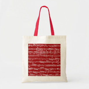 Rote Musiknoten Tragetasche