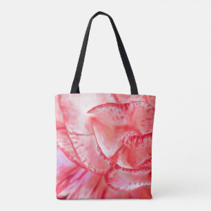 Rote Narbendecke Allround-Print-Totbeutel, Mittel Tasche