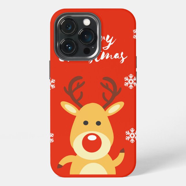 Rote Nasenhirsche iPhone 13 Pro Hülle (Hinten)