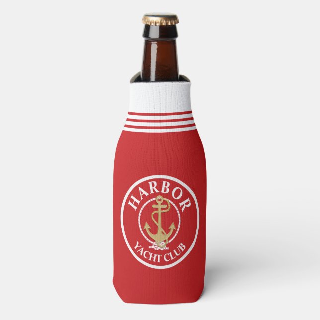 Rote Nautikflasche Cool Flaschenkühler (Flaschenvorderseite)