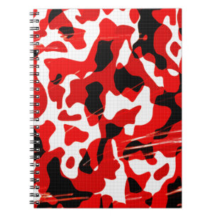 Rote Niederschlag-Camouflage (AOM Entwurf) Notizblock