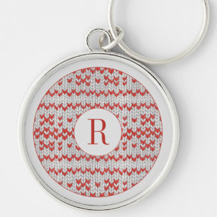 ROTE NORDISCHE STRICKWAREN Premium-Rundschlüsselan Schlüsselanhänger