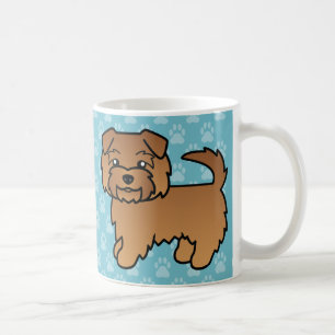 Rote Norfolk-Terrier-Cartoon-Illustration Kaffeetasse