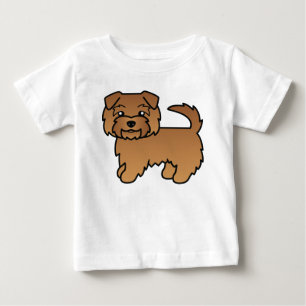 Rote Norfolk Terrier Cartoon Kunst, Dichtung und M Baby T-shirt