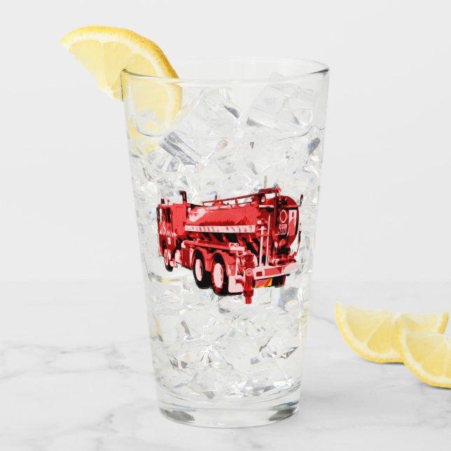 rote Ölgemälde für Feuerwehrfahrzeuge, Glas (Vorderseite Ice)