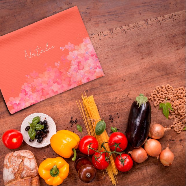 Rote Orange der Wasserfarben Geschirrtuch (Von Creator hochgeladen)